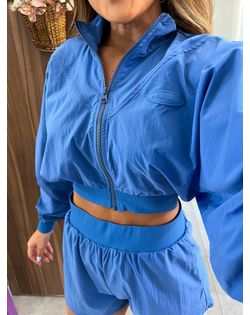 Jaqueta Feminina Comfort Nylon Azul Colcci Sport -... - Closet