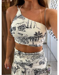 Top Estampado Justo Uma Alça Riviera Colcci - 6261... - Closet