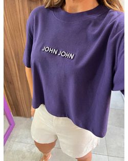 Camiseta Ampla Alexa Uva John John - 9595964 - Closet
