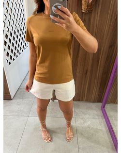 Camiseta Basic Manga Curta Caramelo Colcci - 84848... - Closet