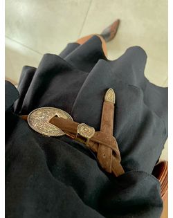 Cinto Cléo Camurça Marrom - 56259859 - Closet