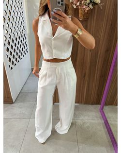 Conjunto Alfaiataria Branco Maia - 596569 - Closet