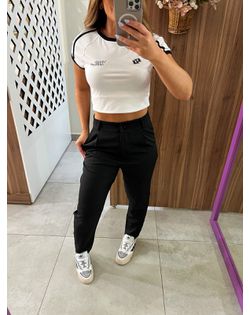 Calça Alfaiataria Preta Samira - 25848158 - Closet