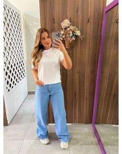 Calça Wide Leg Jeans Nxo - 8486 - Closet
