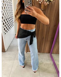  Lenço Crochê Preto Liz - 49595 - Closet