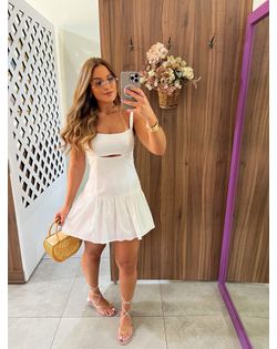 Vestido Curto Off White Iza - 5296526 - Closet