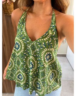 Blusa Estampada Solta Frente Única Colcci - 65263... - Closet