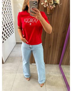 Camiseta Comfort Estampa Em Logo Vermelha Colcci -... - Closet