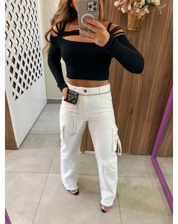 Calça New Wide Cleveland White John John - 9659477 - Closet