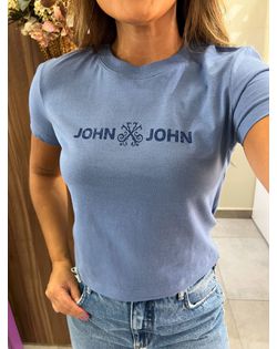 T-shirt JJ Basic Feminina Azul John John - 7844966 - Closet