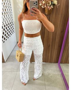 Conjunto Renda Branco Ceci - 844949 - Closet
