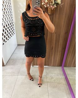 Conjunto Preto Bordado Ana - 184848 - Closet