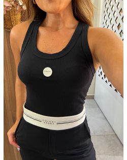 Regata Slim Canelada Preta Colcci Sport - 5269461 - Closet