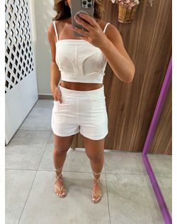 Conjunto Curto Alfaiataria Off Mavie - 4585456648 - Closet