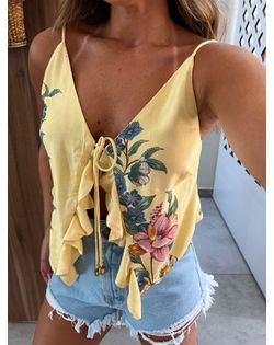 Blusa Estampada Maira Lenço Farm - 548515 - Closet
