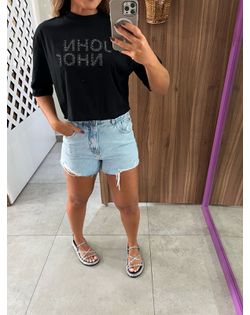 Short Jeans Claro Curto Lola - 84511458 - Closet