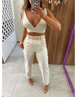 Conjunto Cru Linho Grécia - 85418545 - Closet