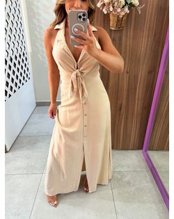 Vestido Longo Nude Santorini - 33692 - Closet