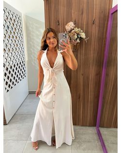 Vestido Longo Cru Santorini - 9595952 - Closet