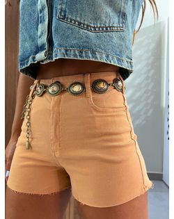 Short Sarja Tay Com Barra à Fio Nude Colcci - 548... - Closet