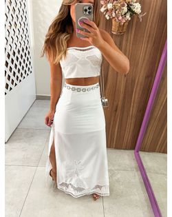 Conjunto Branco Longo Poliana - 1252626 - Closet