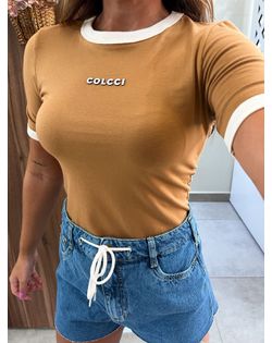 Camiseta Feminina Babylook Nude Colcci - 584646 - Closet