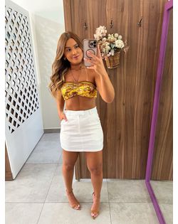 Saia Alfaiataria Branca Clara - 4586238 - Closet