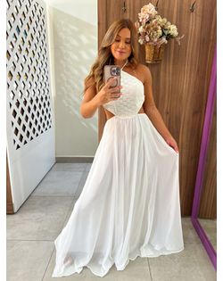 Vestido Longo Off Aurora - 7458963 - Closet