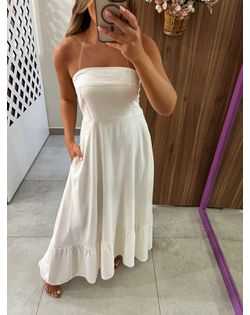 Vestido Sem Mangas Cru Paola - 626223 - Closet