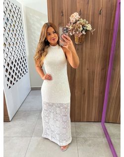 Vestido Longo Sense Boho Crochet - 565966 - Closet