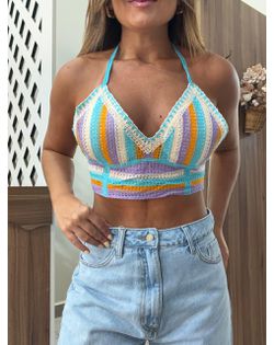 Top Listrado Colors Azul - 89596265 - Closet