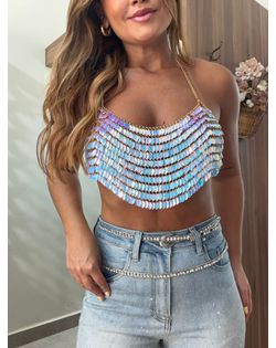 Top Paetê Furta Cor Luísa - 952652562 - Closet