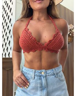 Top Crochê Terracota Ariel - 65263262 - Closet