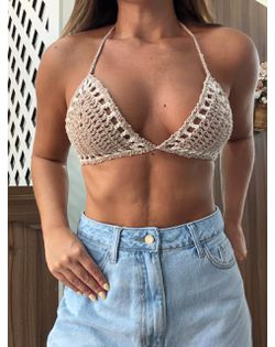 Top Crochê Nude Nina - 9555556 - Closet