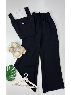 Conjunto Pantalona Preto