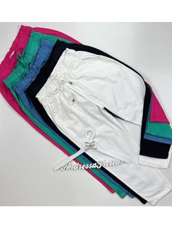 Calça Jogger Sarja Amarração branco