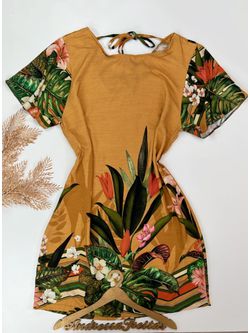Vestido Viscose Floral Estampado