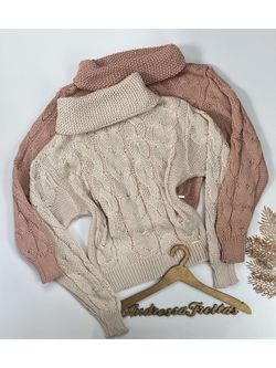 Maxi Tricot Gola Alta Rosé