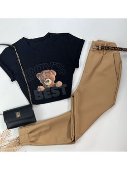 Calça Cenoura Alfaiataria Bege 