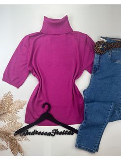 Blusa Tricot Modal Fucsia