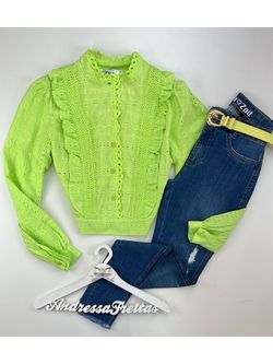 Maxi Camisa Laise Verde Lima 