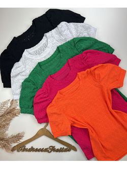 Blusa Malha Laise Laranja 