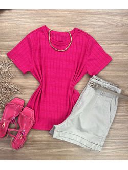 Blusa Canelada Pink