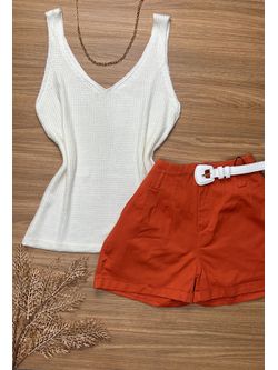 Blusa Tricô Verão Branca