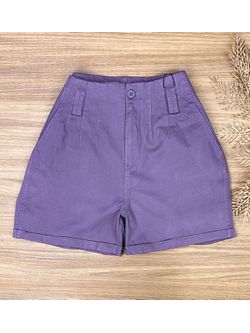 Short Sarja Cenoura Roxo