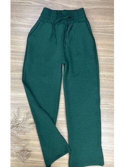 Calça pantalona crepe duna verde militar - LOJA ANDRESSA FREITAS
