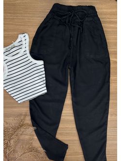 Calça Jogger Tencel Preta