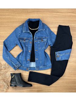Jaqueta Jeans com Elastano