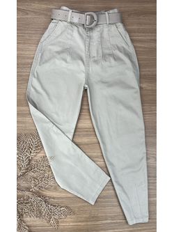 Calça Cenoura Bege