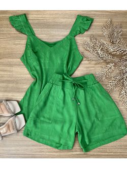 Conjunto Alça Babadinho Verde
